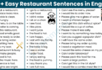 200+ Easy Restaurant Sentences in English with Pictures