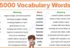 5000 Common Vocabulary Words with Meaning and Sentences pdf