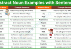 Abstract Noun Examples with Sentences in English with Pictures