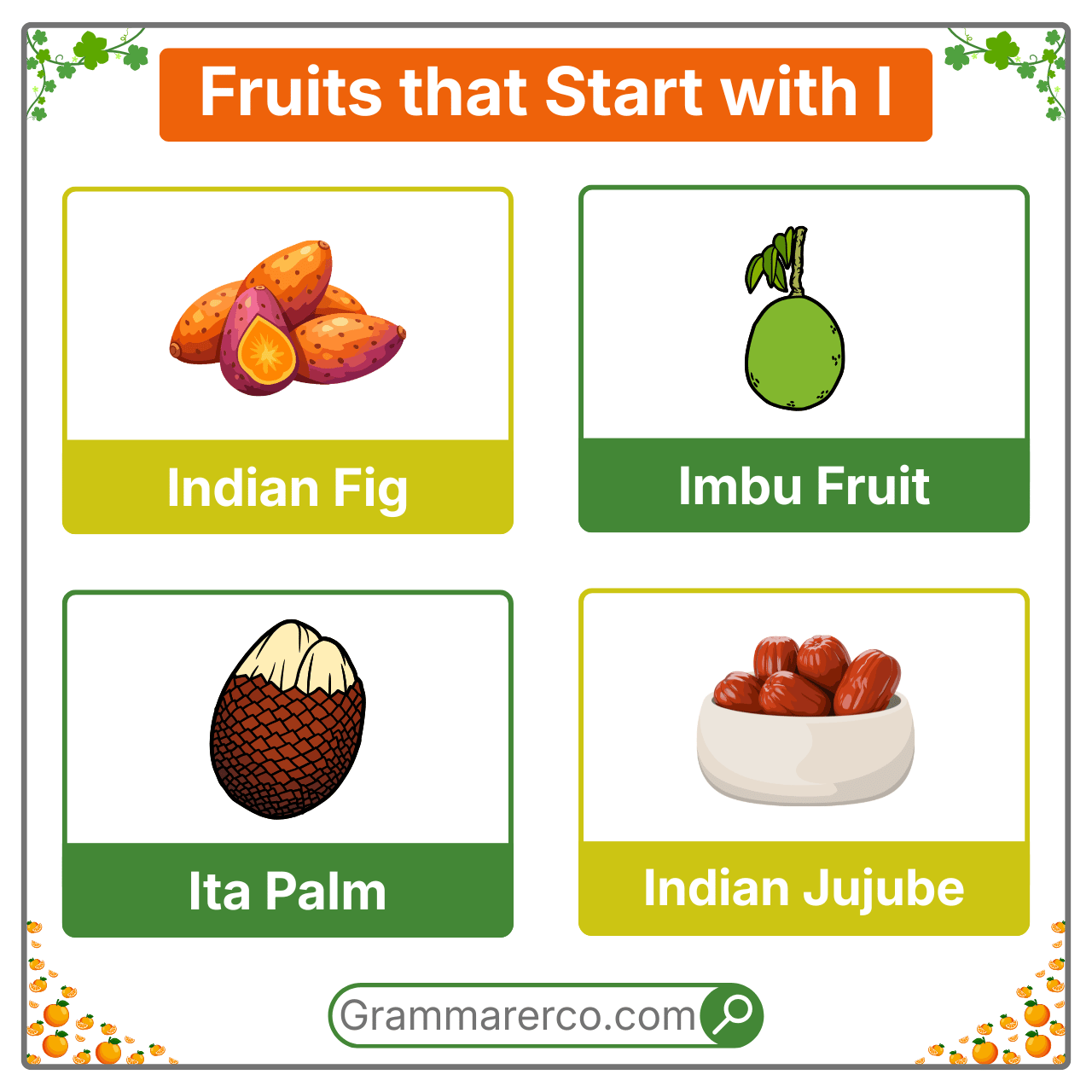Fruits that are Starting with a I - A to Z Fruits