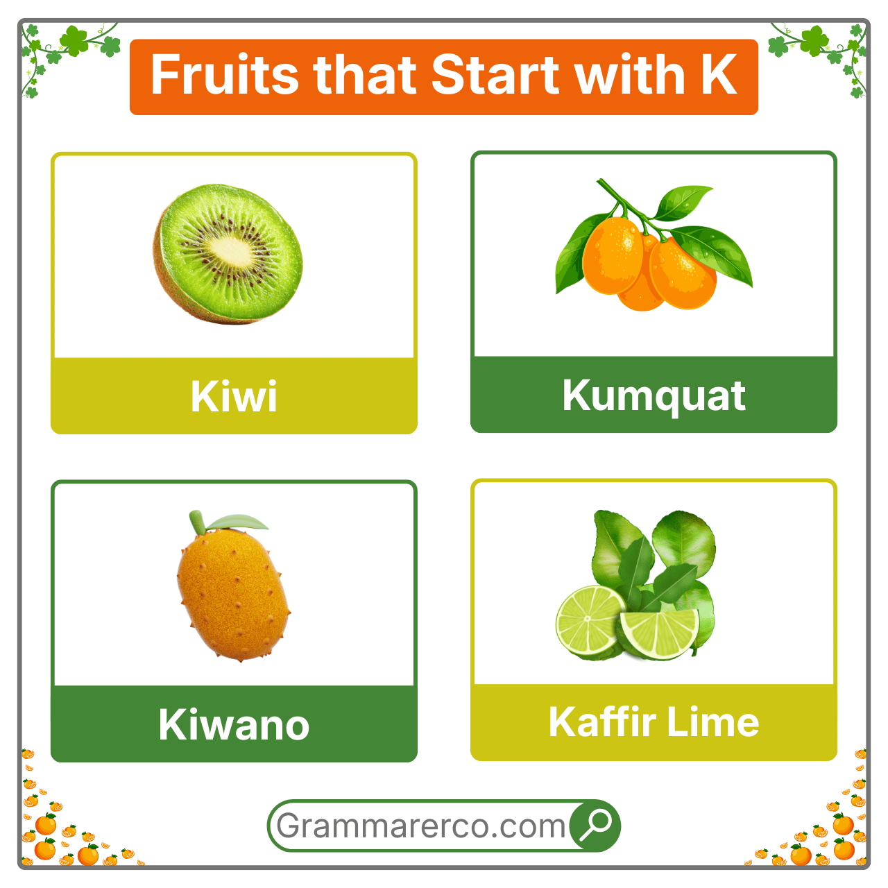 Fruits that are Starting with a K - A to Z Fruits