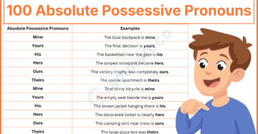 100+ Absolute Possessive Pronouns and Examples in Sentences