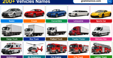 200+ Different Types of Vehicles Names and their Pictures