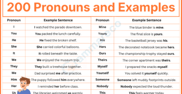 200+ Pronouns and Examples with Sentences in English