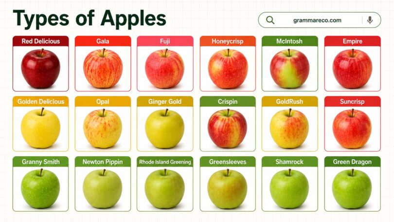 50 Different Types of Apples and Pictures with Properties
