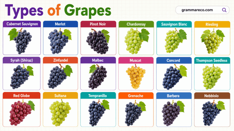 77 Different Types of Grapes and their Names with Pictures