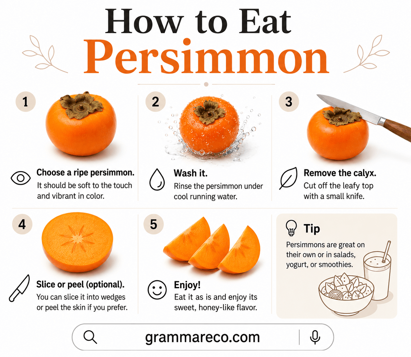 How to Eat Persimmon Fruit? A Step by Step Guide