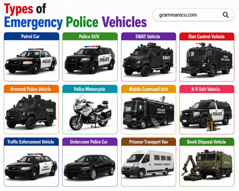 Cop Types 55+ Types of Emergency Vehicles with Names, Uses, and Pictures ...