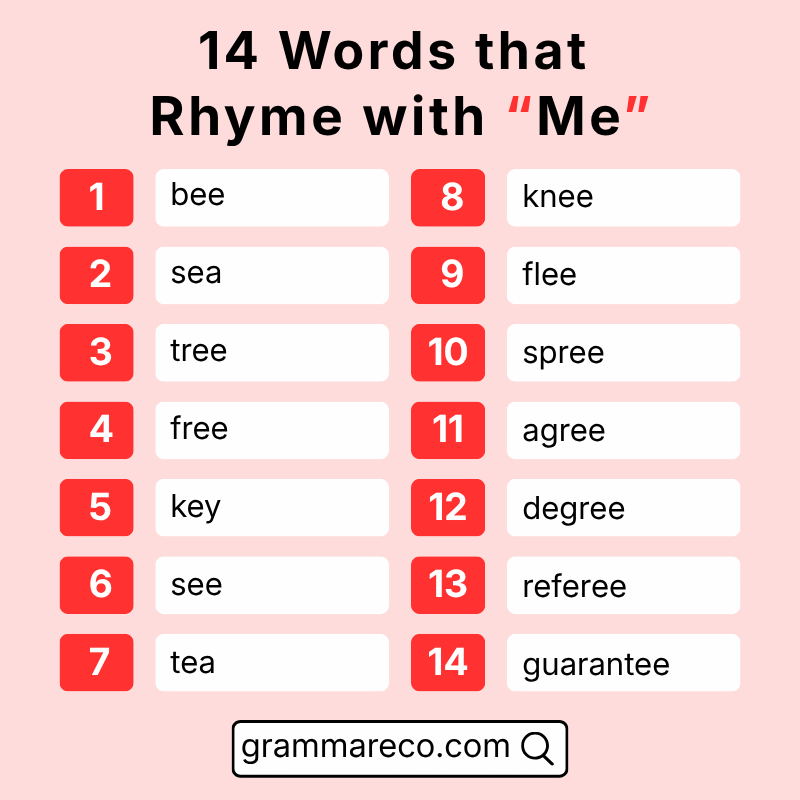 14 Prefect Words that Rhyme with Me