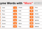 444 Rhymes with More for Poems, Songs and Writing