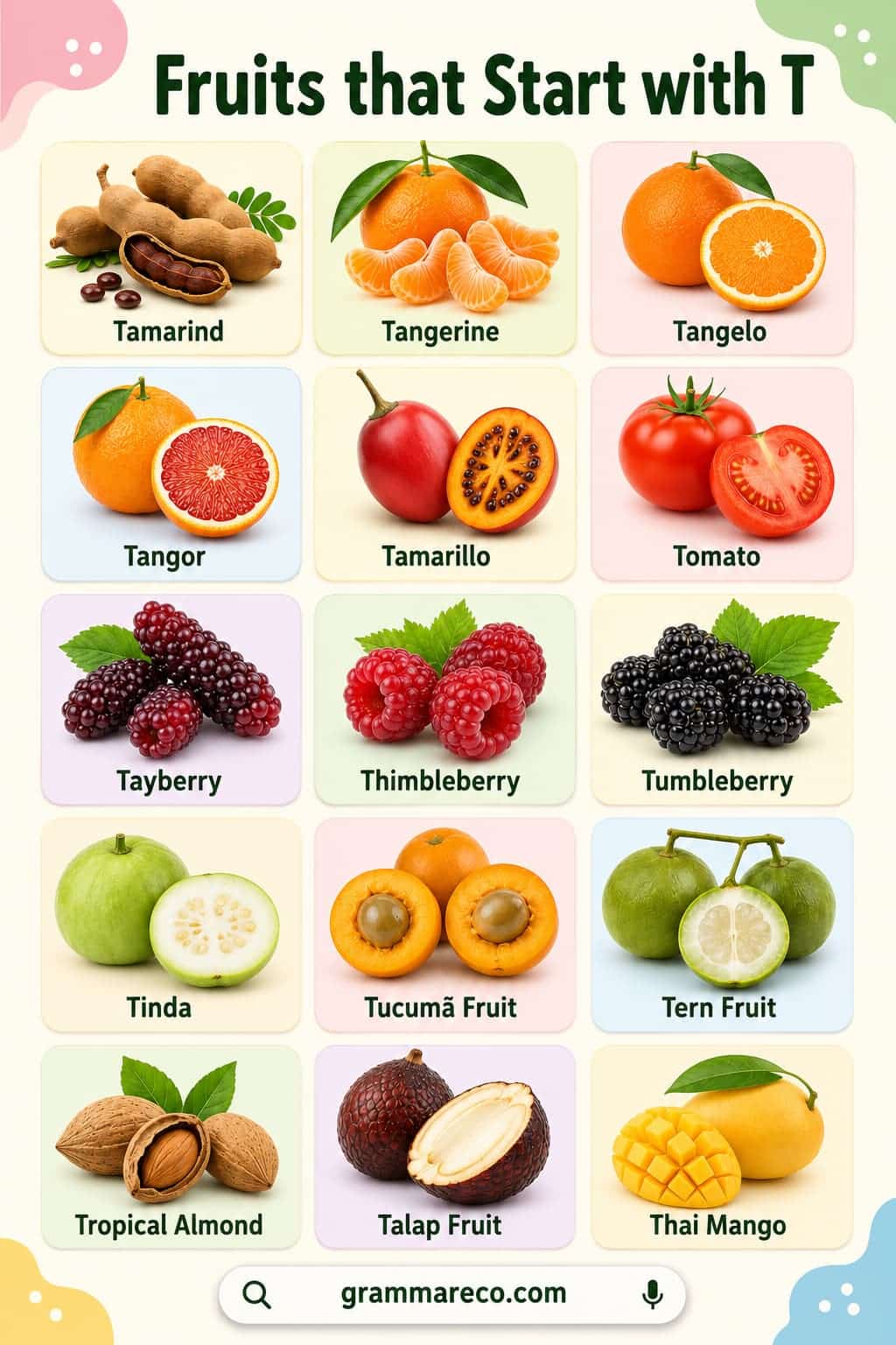 Fruits that Start with T with Pictures and Information