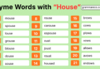 List of Rhymes with House | 555 Words that Rhyme with House