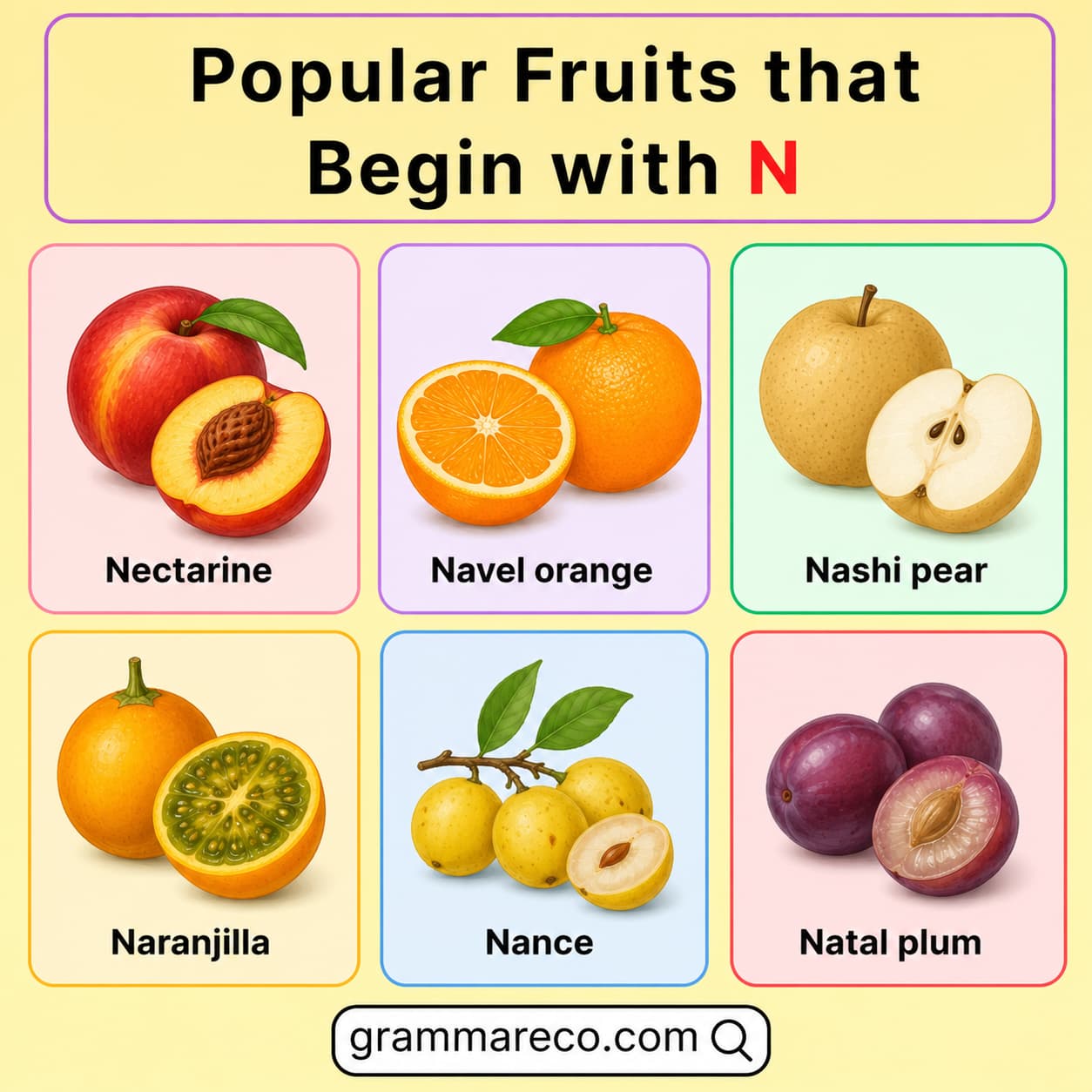 55 Popular Fruits That Start With N and Pictures
