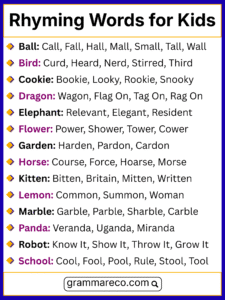 1000+ Delightful Rhyming Words: The Ultimate List from A to Z ...