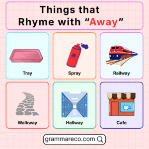 701 Words that Rhyme with Away: Perfect and Near Rhymes List ...