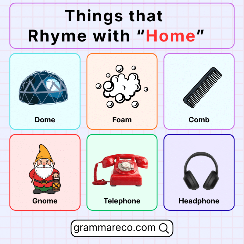 Things that Rhyme with Home with Pictures