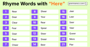 1000 Creative Words That Rhyme with Here for Poems and Songs
