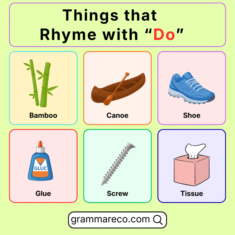 Things that Rhyme with Do with Pictures