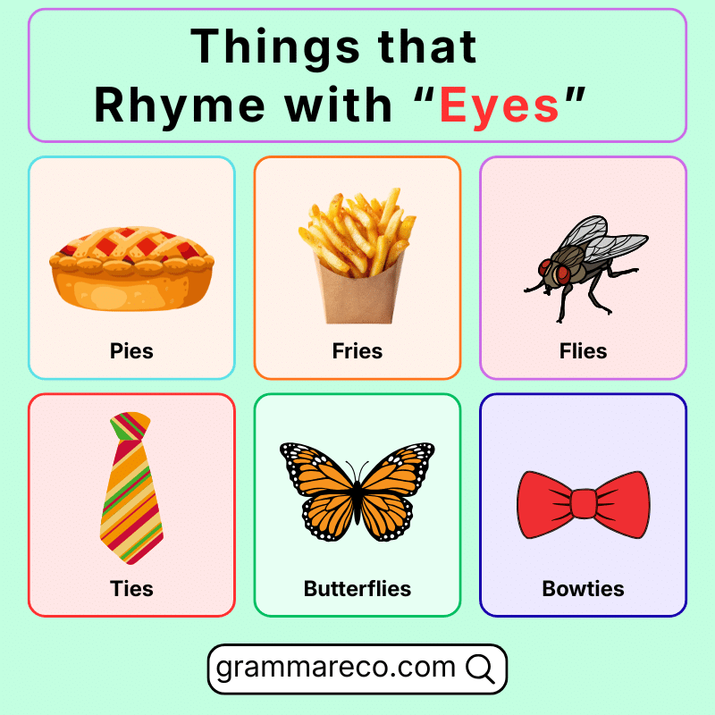 Something that Rhyme with Eyes with Pictures