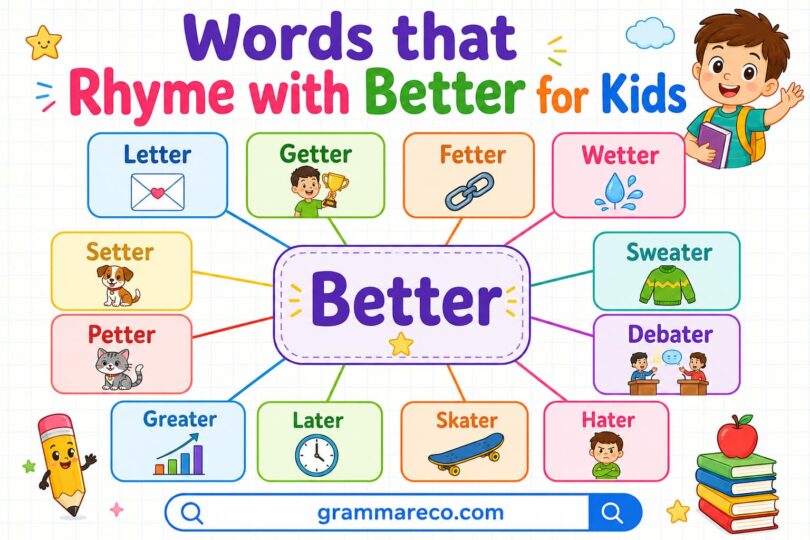 445 Better Words that Rhyme with Better for Kids, Poems & Songs ...