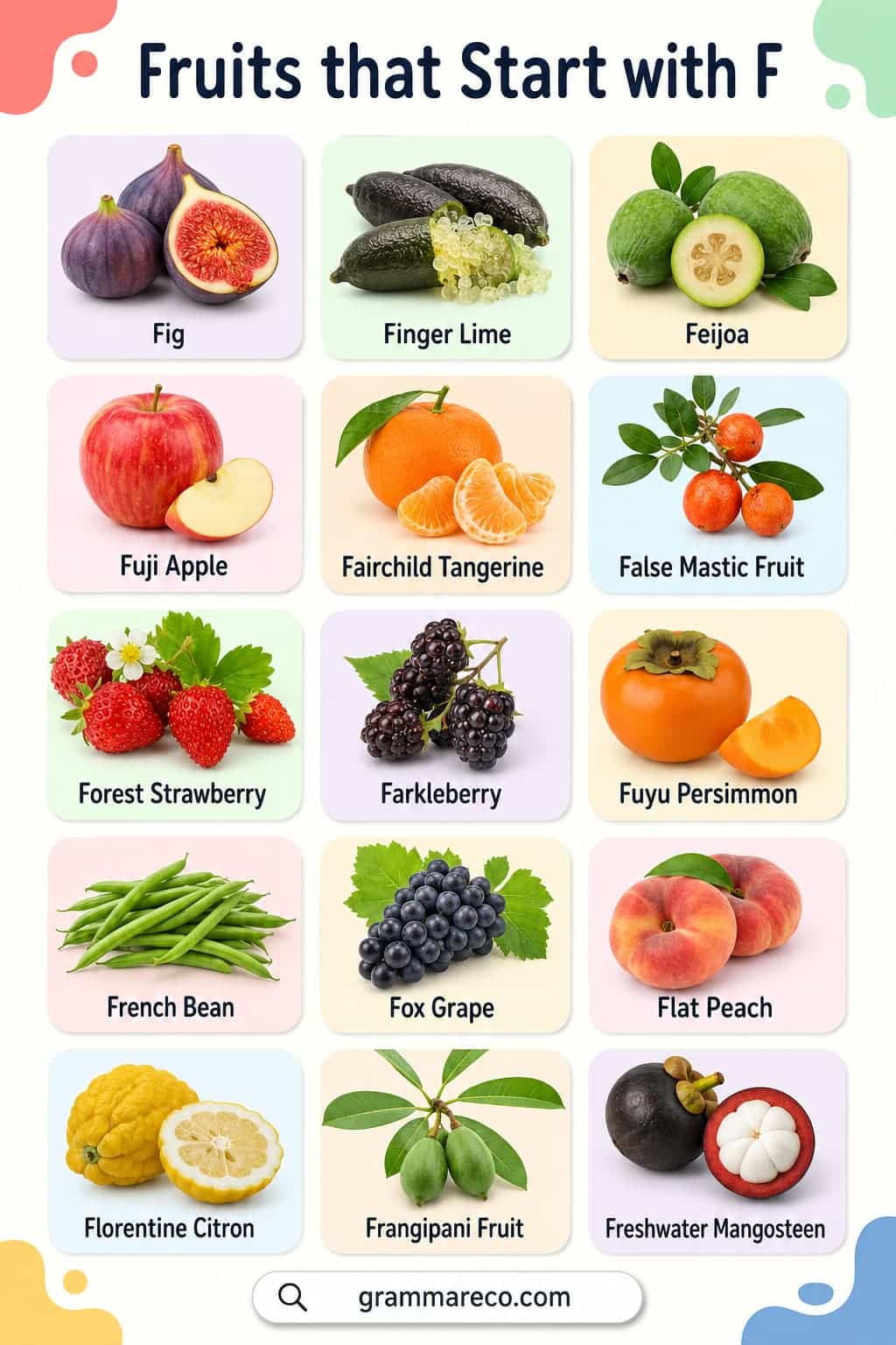 Fruits that Begin with the Letter F