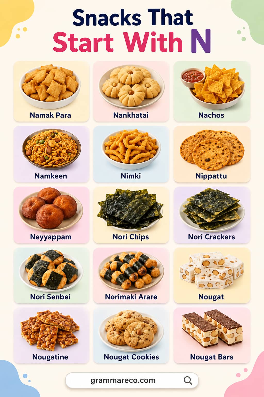 List Of Snacks That Start With N