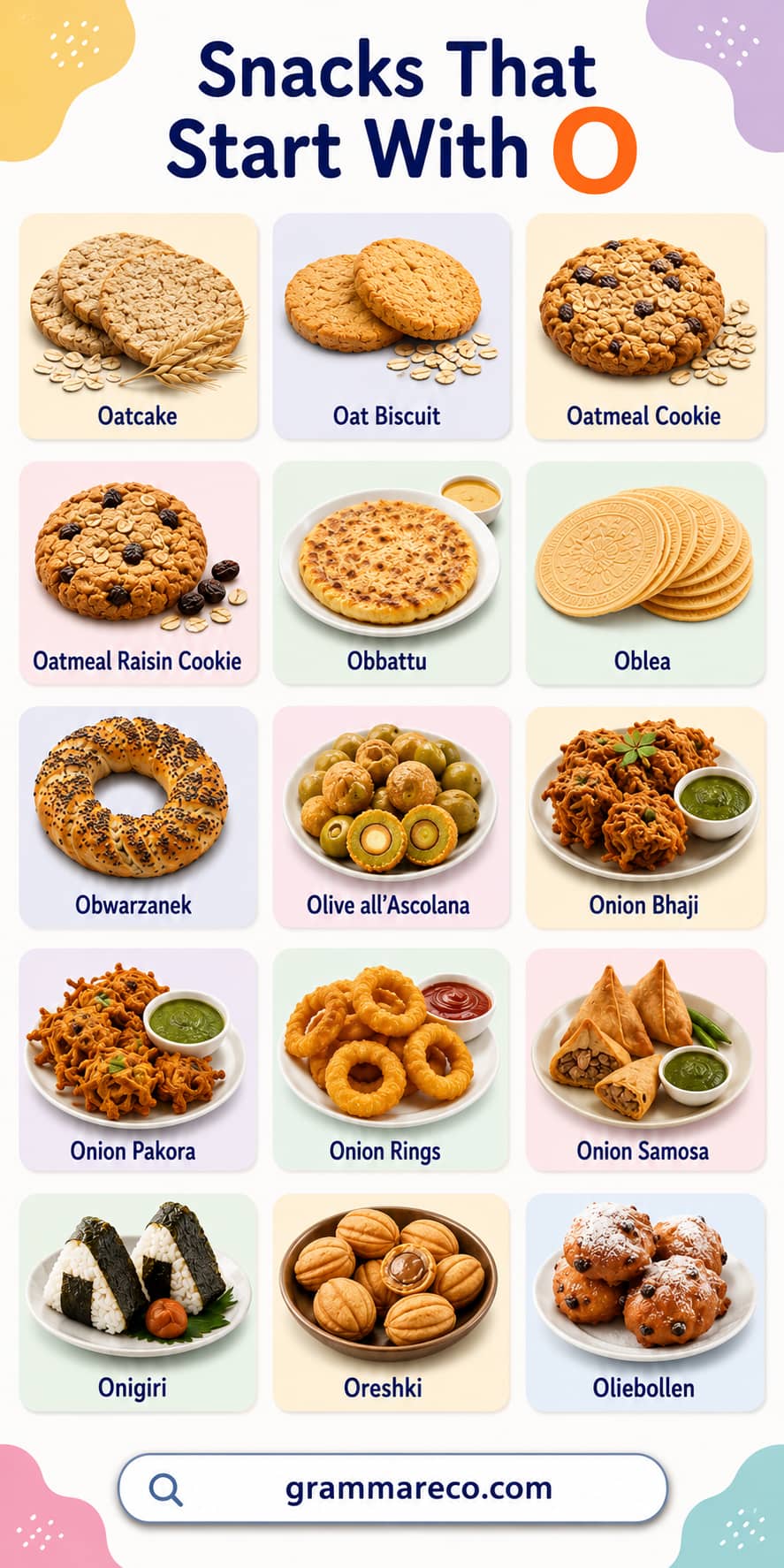 List Of Snacks That Start With O