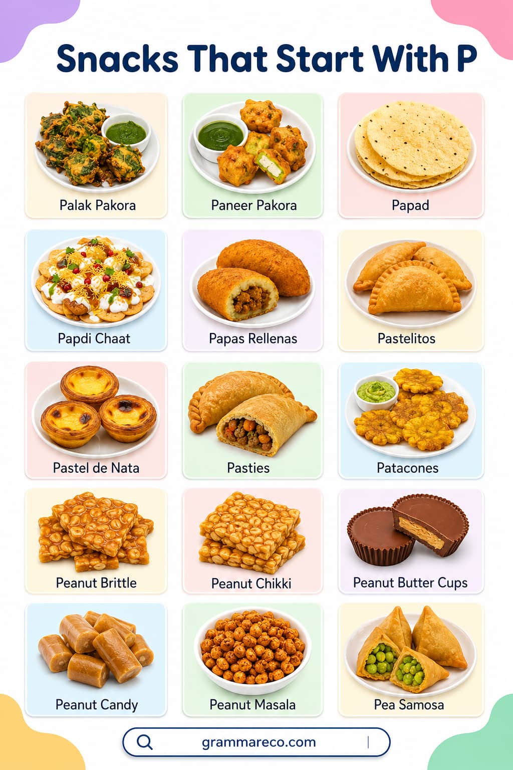 List Of Snacks That Start With P