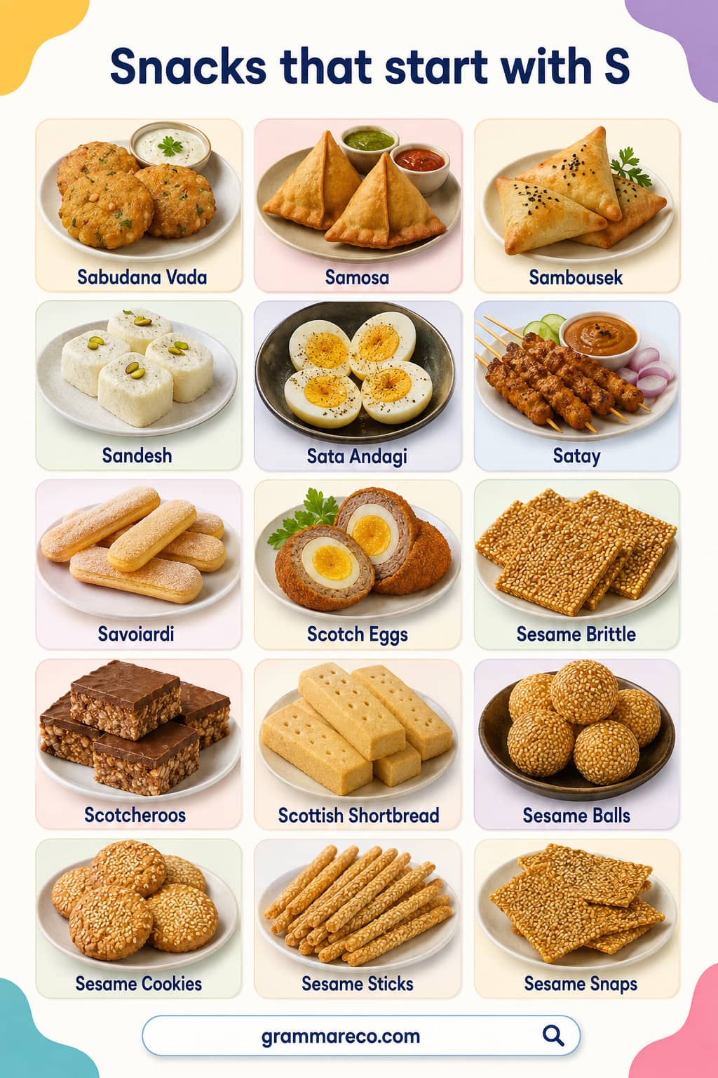 List of Snacks That Start With S