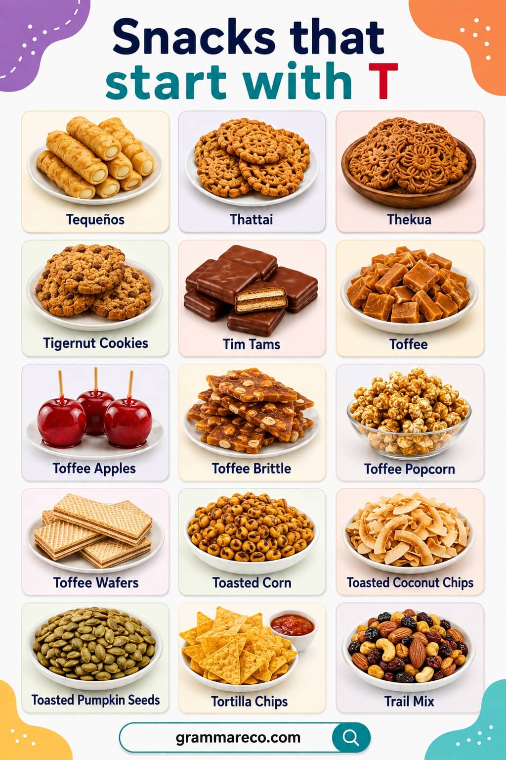 List of Snacks That Start With T