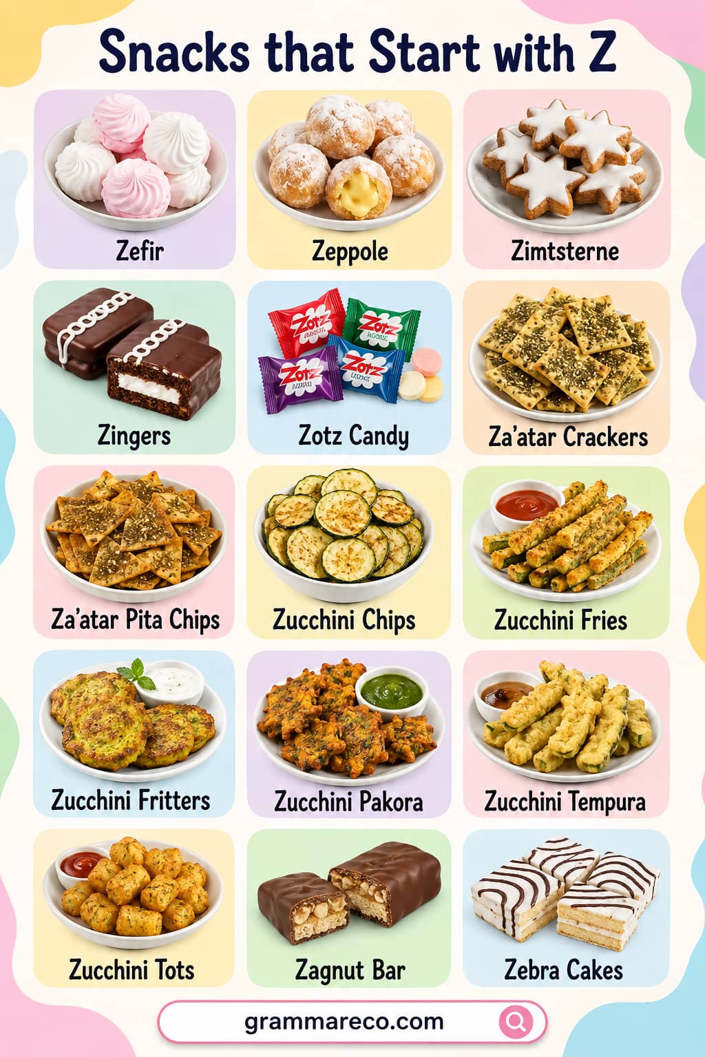 Snacks that Start with Z - 30+ Best Ideas with Names