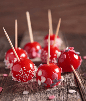 Toffee Apples - Snack with Names and picture