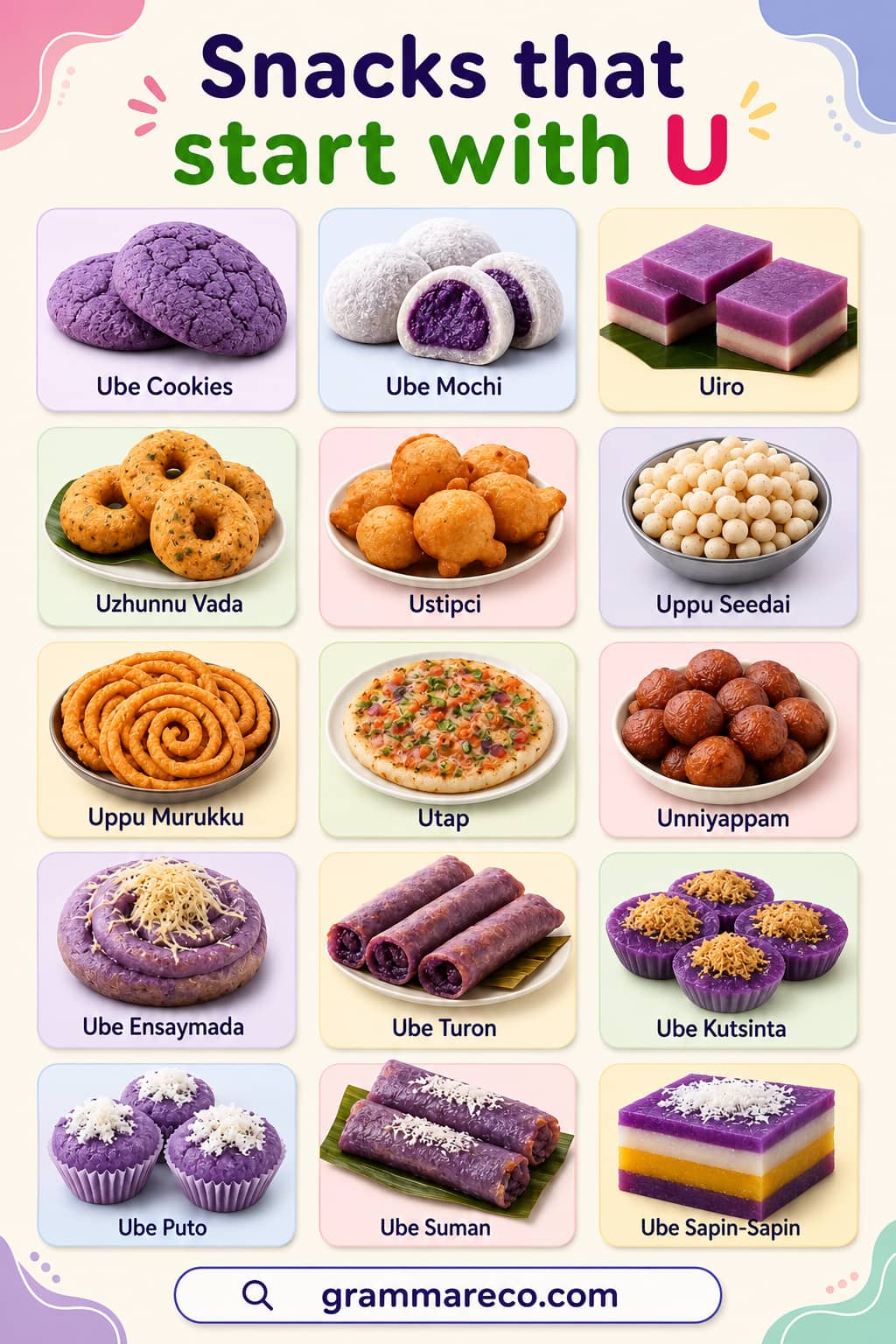 Types of Snacks That Start With U With Pictures and Explanation