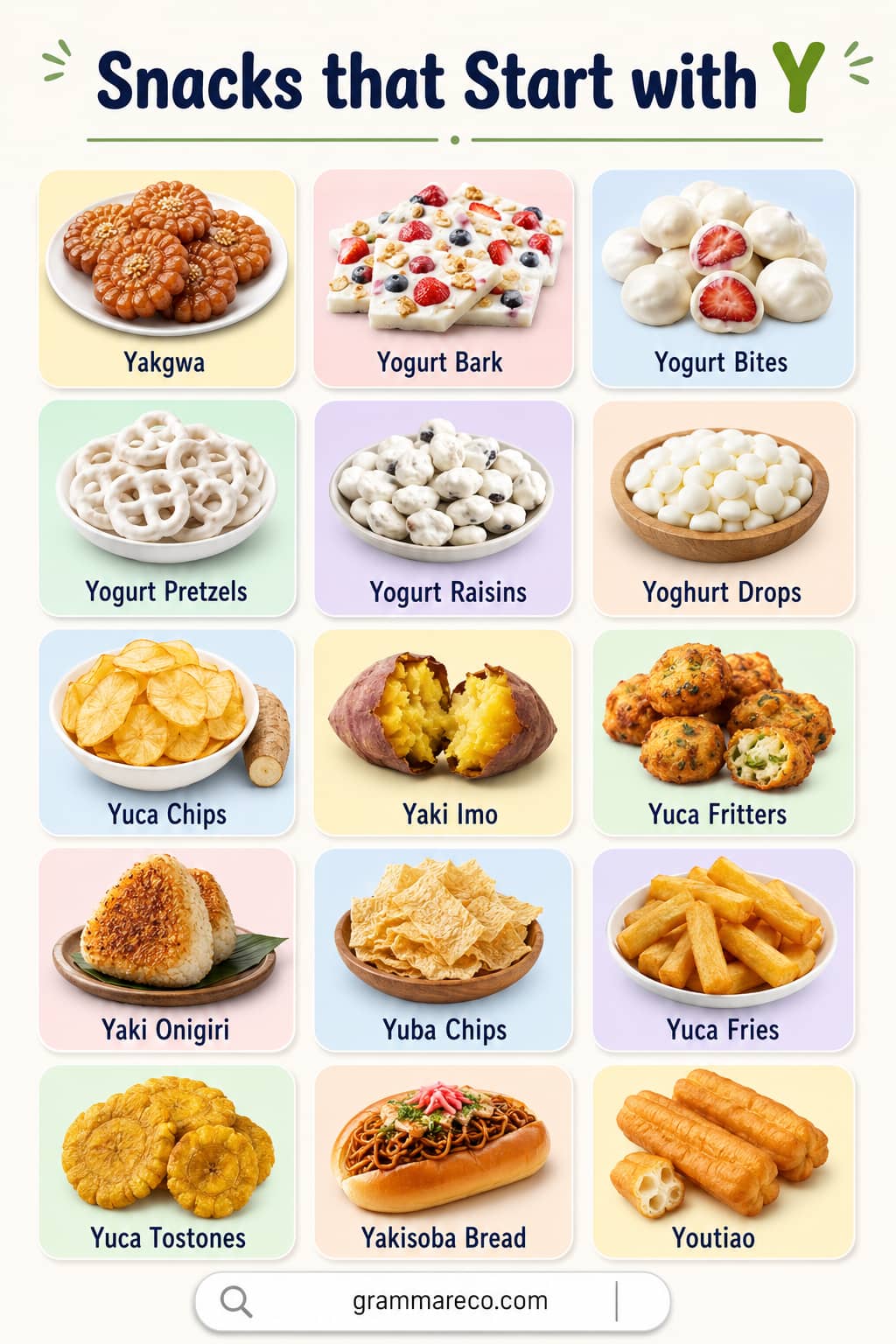 Types of Snacks That Start With Y and Pictures
