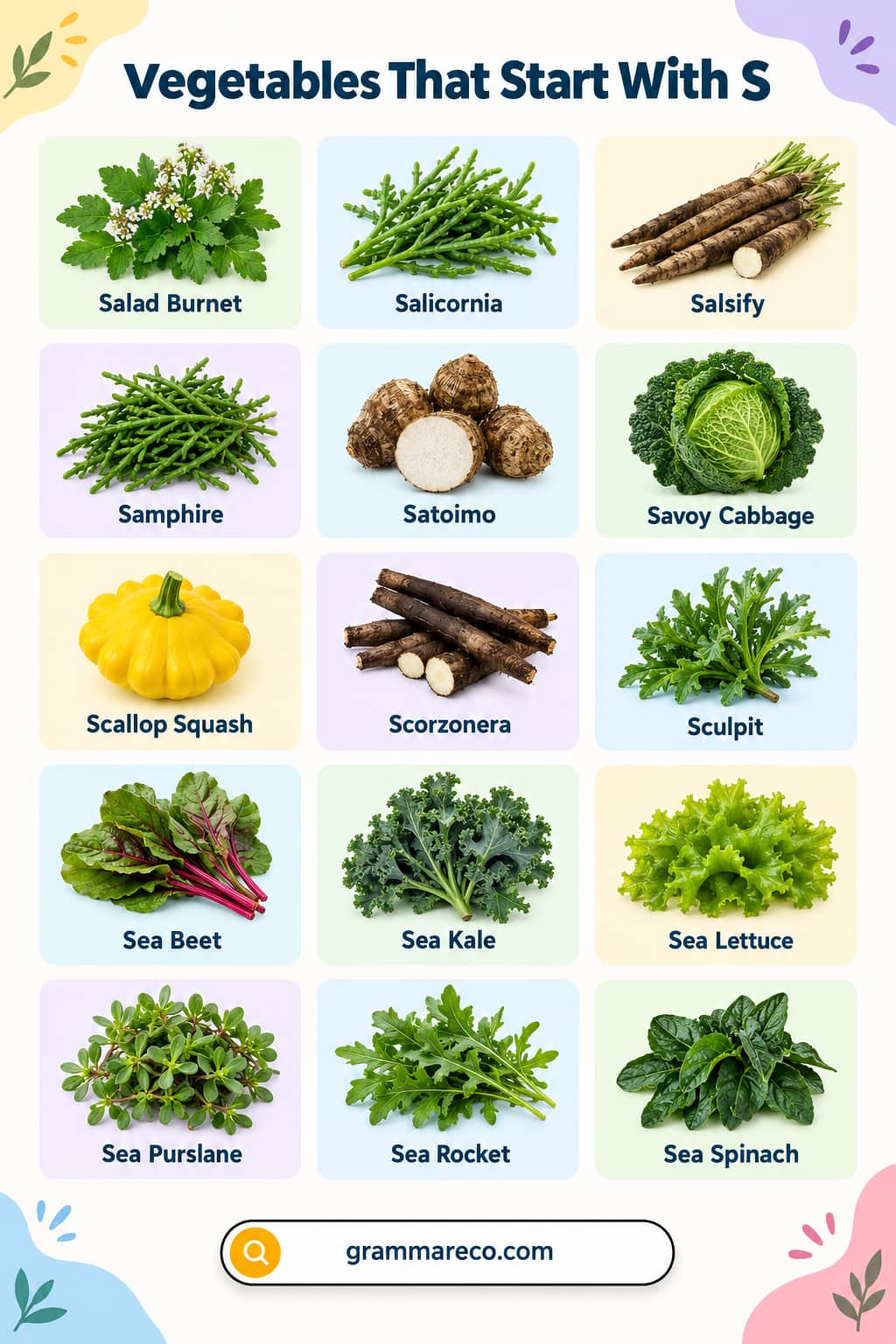 List of Vegetables that Starting with S