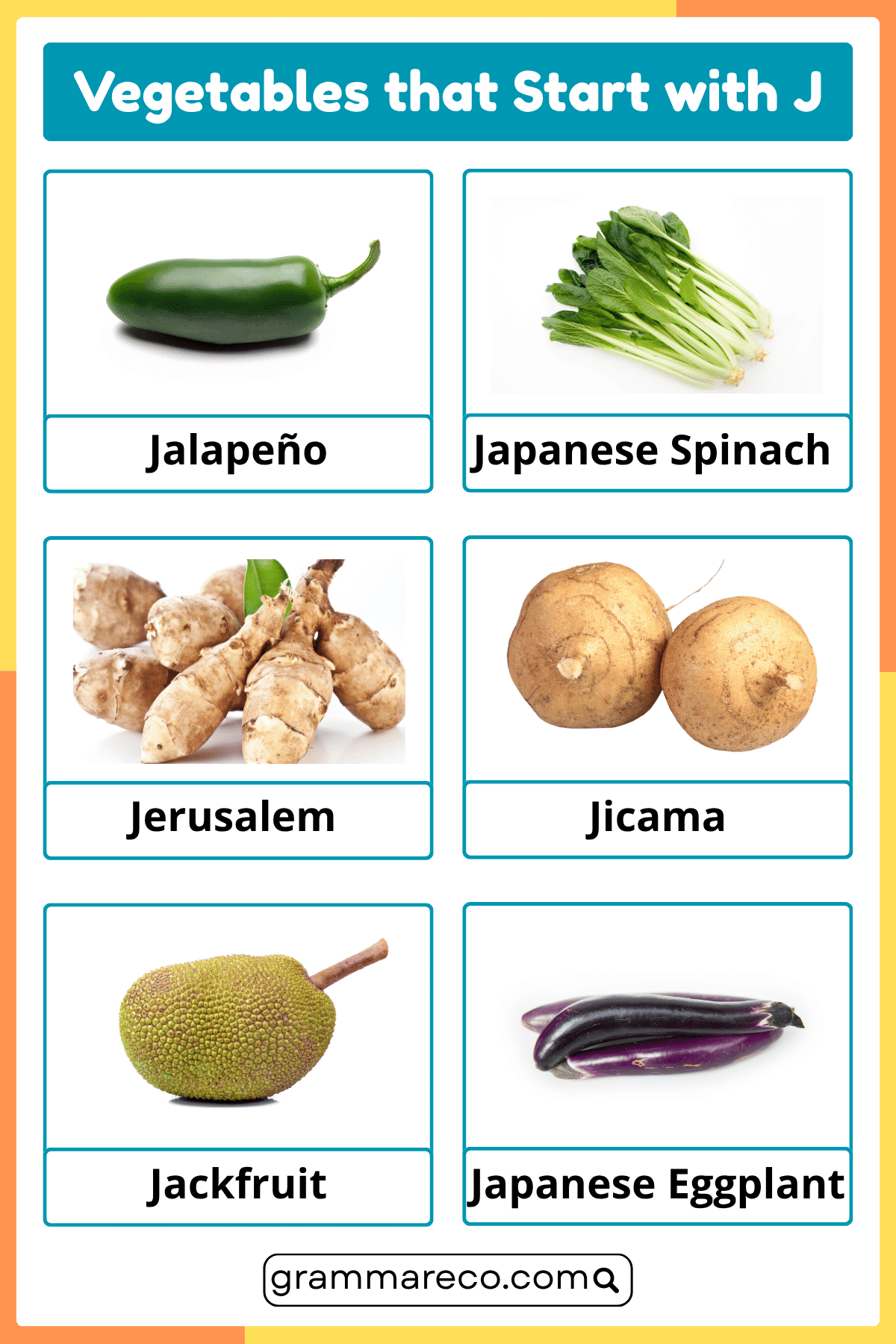 Veggies that Starts With J